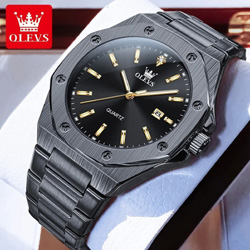 Watch for Men -OLEVS Luxury Stainless Steel Quartz Watch