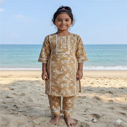 ⭐Girl’s Co-ord set - Magnet Fabric Printed ⭐